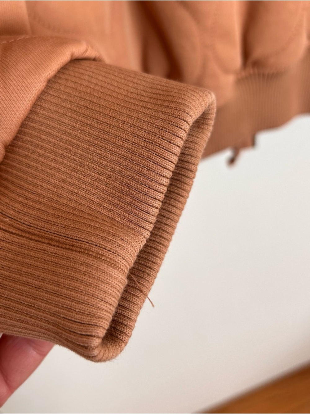 Universal Thread Quilted Bomber Jacket - Peach/Tan - Picture 7 of 8